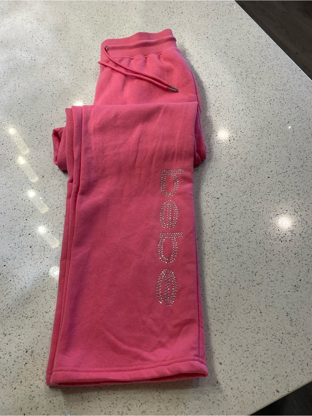 NWOT BEBE Pink Crystal Logo Sweatpants